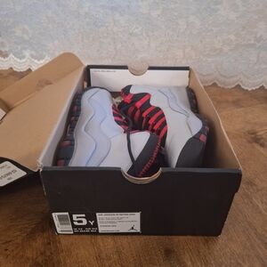 Kids Jordan Retro 10 Shoes - Black and Red